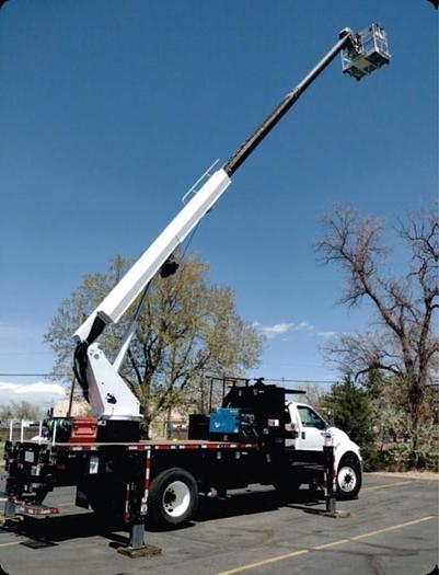 Used Altec LS63 Sign Crane on 2015 Ford F750 Super Duty Reg Cab Flatbed Truck - M20609