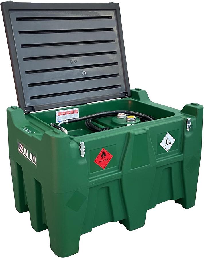 Used AMERICAN FUEL TANK Portable 116 Gal Diesel Transfer Tank with 12V Pump | Model AM-TANK116DIESEL