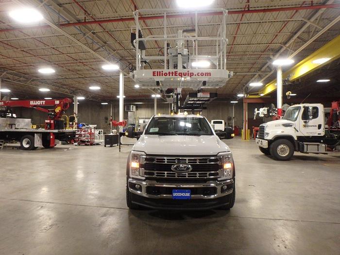 Elliott M43R Sign Crane on 2023 Ford F550 Reg Cab Flatbed Truck - OP5589