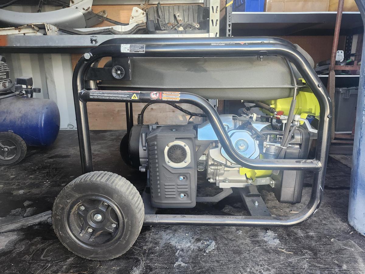 RYOBI 6500-Watt Gasoline Powered Portable Generator w/ CO Detect Shutdown Sensor - 6500S