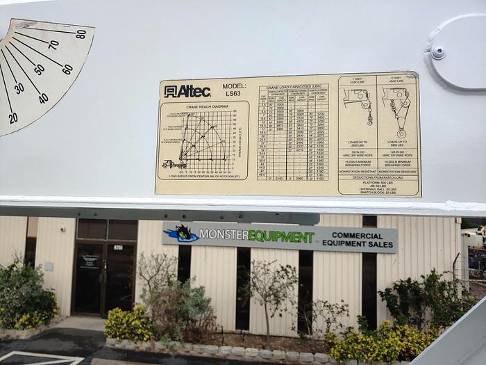 Used Altec LS63 Sign Crane on 2012 Ford F750 Reg Cab Flatbed Truck - 	66987