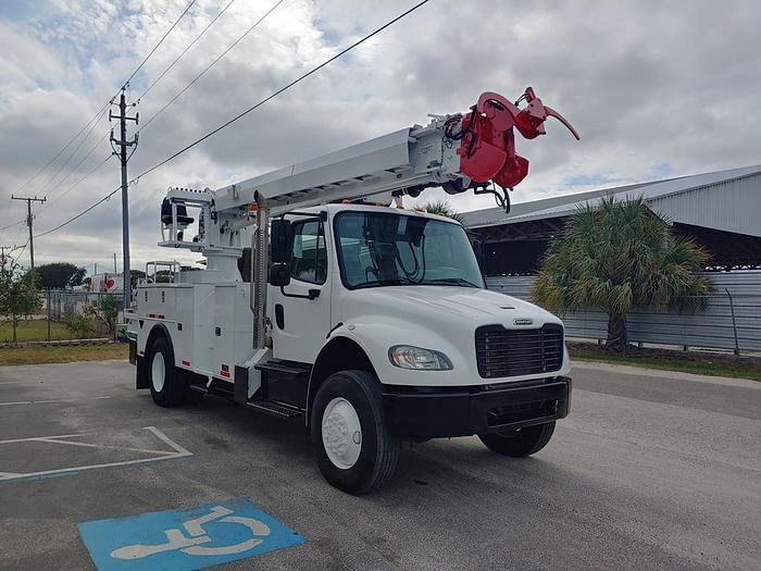Used Altec DM47BTR Digger Derrick on 2015 Freightliner M2 106 4x4 Reg Cab Utility Truck - Y6699