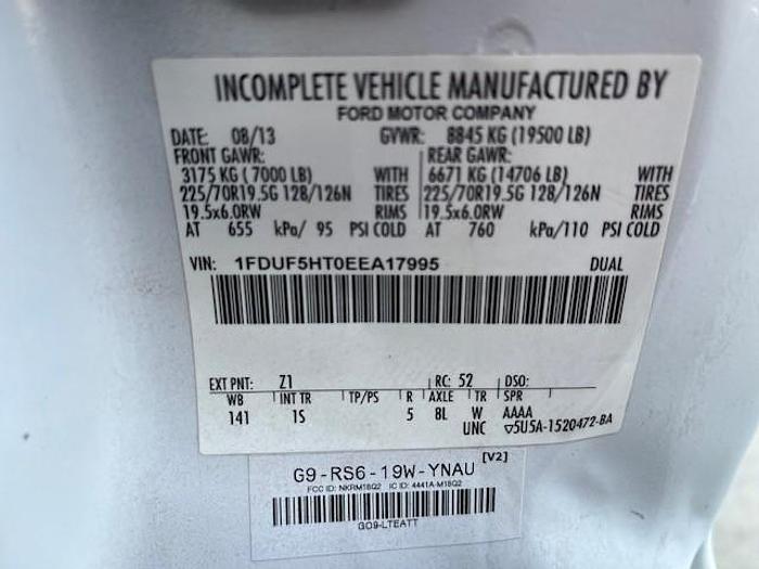 Used Altec AT37G Bucket Bom on 2014 Ford F550 4X4 Utility Truck - C17995