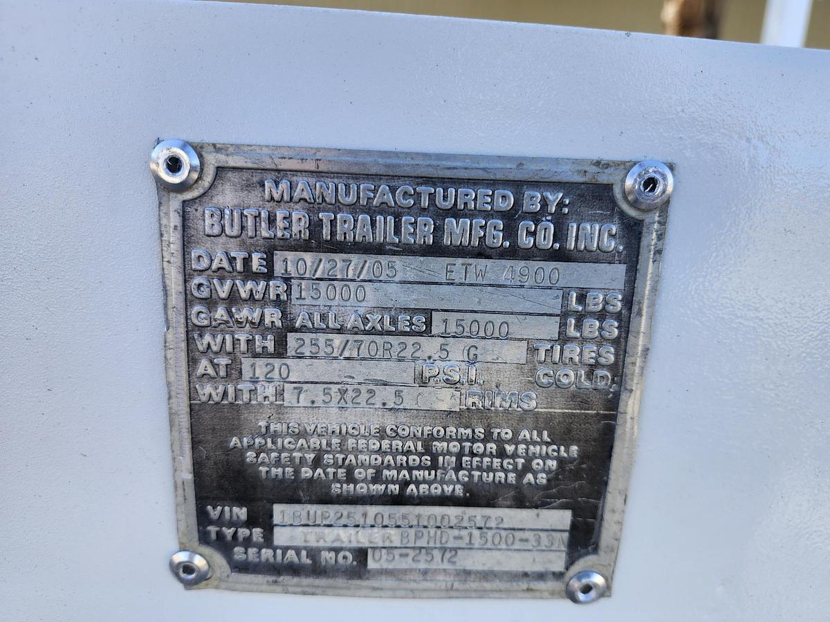 Used Butler BPHD 1500 SA EB Extendable Utility Pole Trailer - 02572