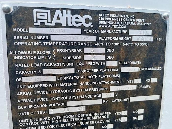 Used Altec AT41M Bucket Boom on 2019 Ford F550 Utility Truck - 57108