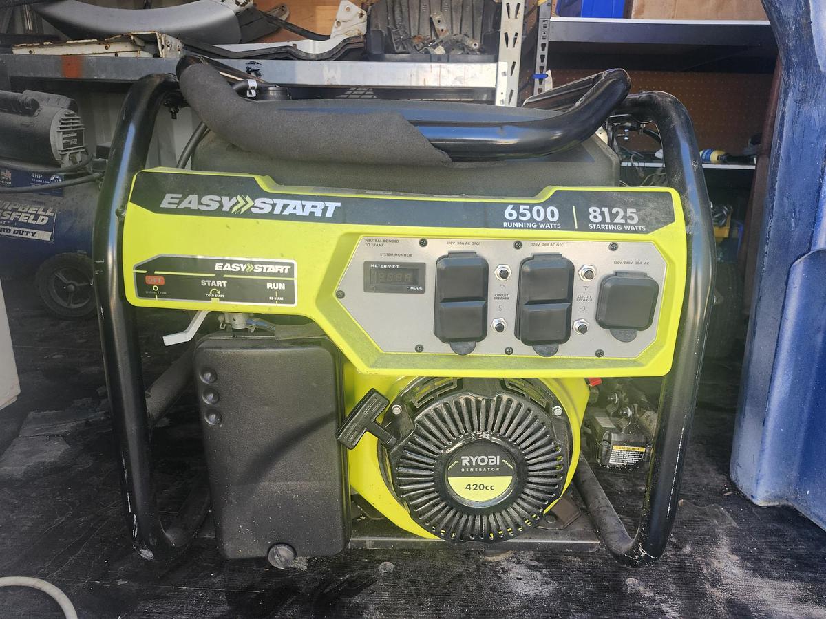 RYOBI 6500-Watt Gasoline Powered Portable Generator w/ CO Detect Shutdown Sensor - 6500S