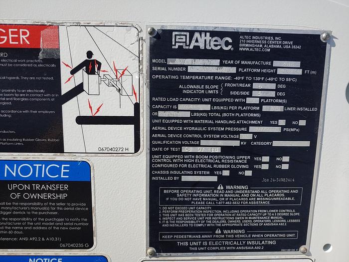 Used Altec AT41M 2018 Ford F550 Reg Cab Utility Truck - 99942