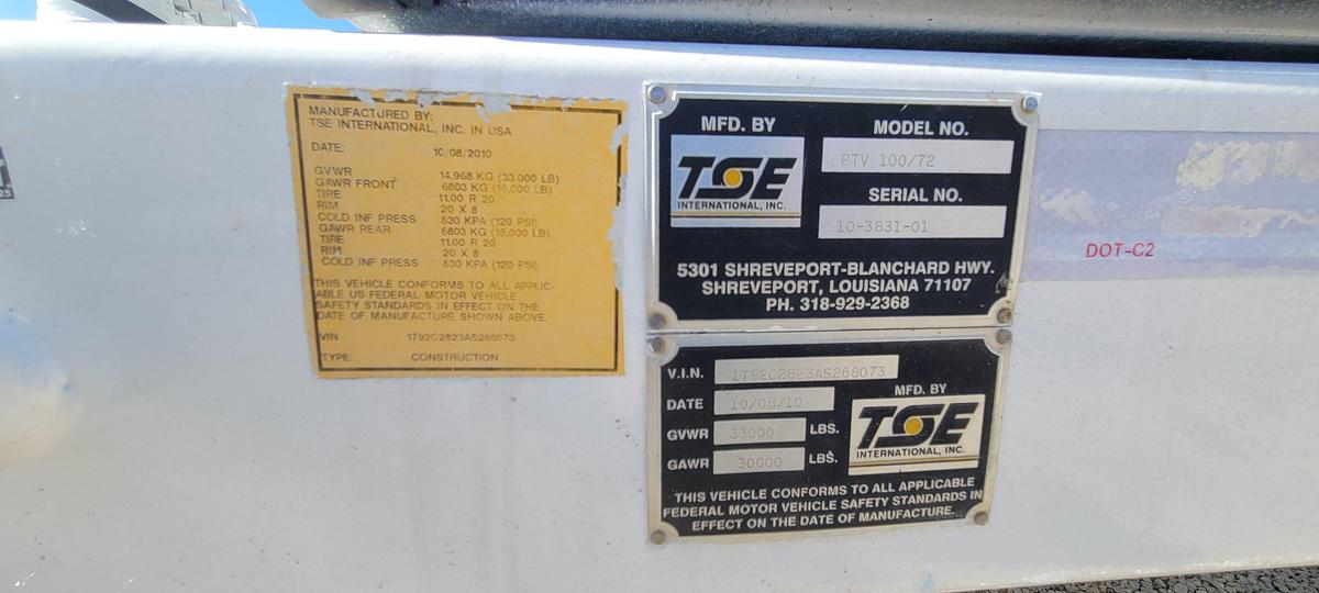 Used 2010 TSE PTV100-72 72in Bullwheel V-Groove Puller Tensioner - M68073