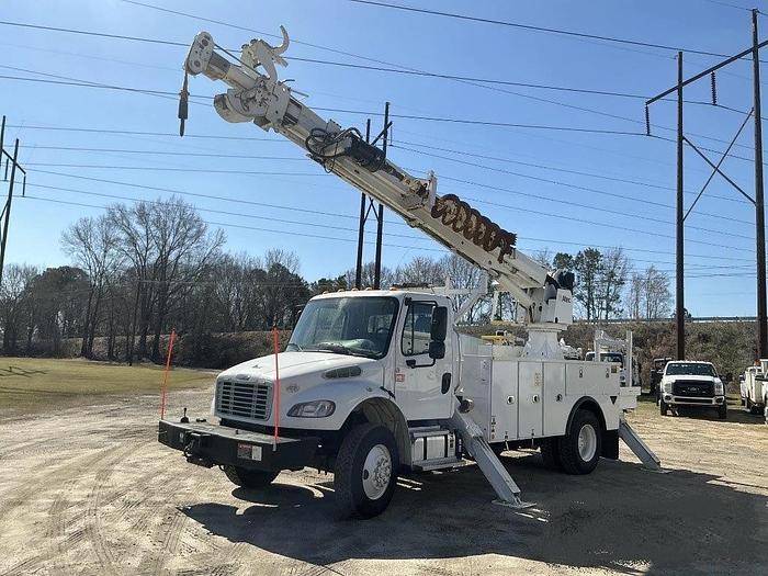 Used Altec DM47B-TR Digger Derrick on 2016 Freightliner M2-106 4x4 Reg Cab Utility Truck - B3787