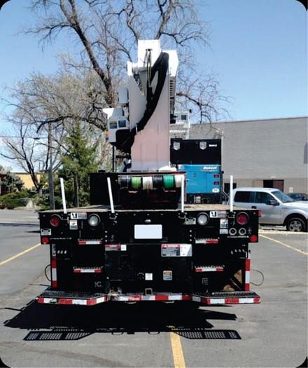 Used Altec LS63 Sign Crane on 2015 Ford F750 Super Duty Reg Cab Flatbed Truck - M20609