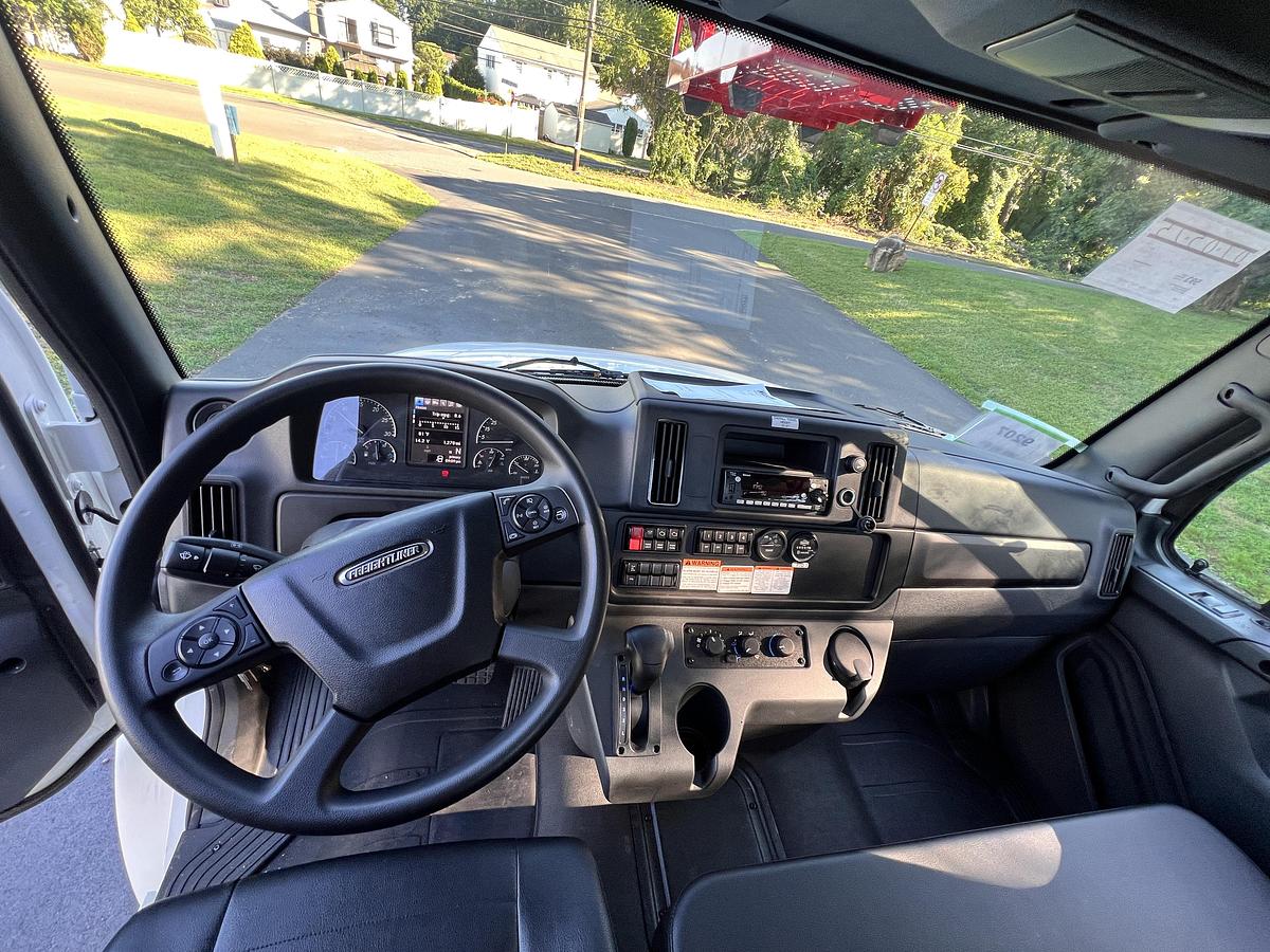 NEW Elliott M87 Sign Crane on a 2025 Freightliner M2106 Reg Cab Flatbed Truck - RE9085