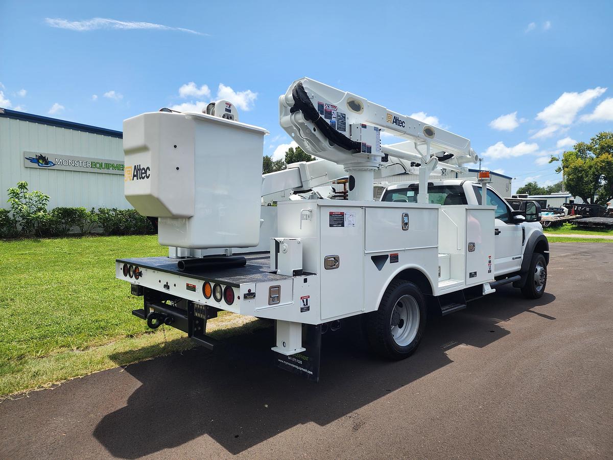 Used 2019 Altec AT48M Bucket Boom on a 2019 Ford F550 4x4 Regular Cab Utility Truck - P10412
