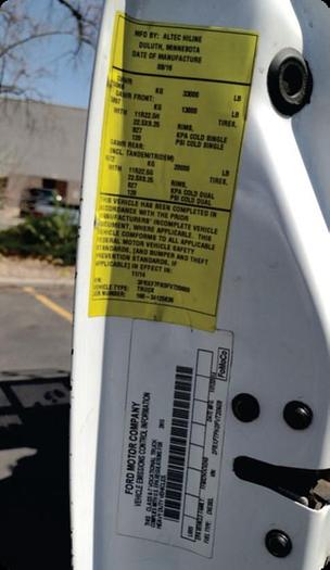 Used Altec LS63 Sign Crane on 2015 Ford F750 Super Duty Reg Cab Flatbed Truck - M20609