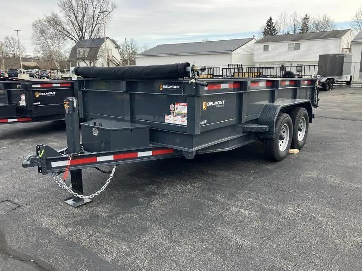 Used 2023 Belmont 12 ft TA Low-Profile Dump Trailer - 07461