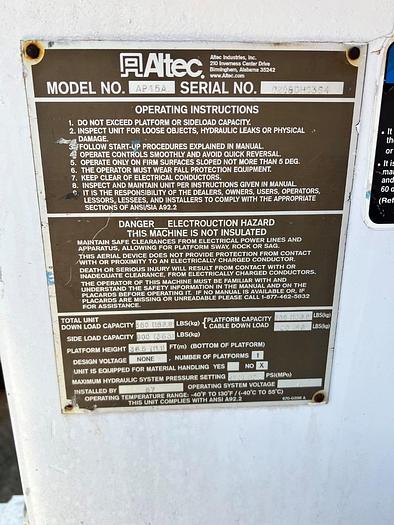 Used Altec AP45A Cable Placer on 2008 GMC C8500 Reg Cab Utility Truck - R07877