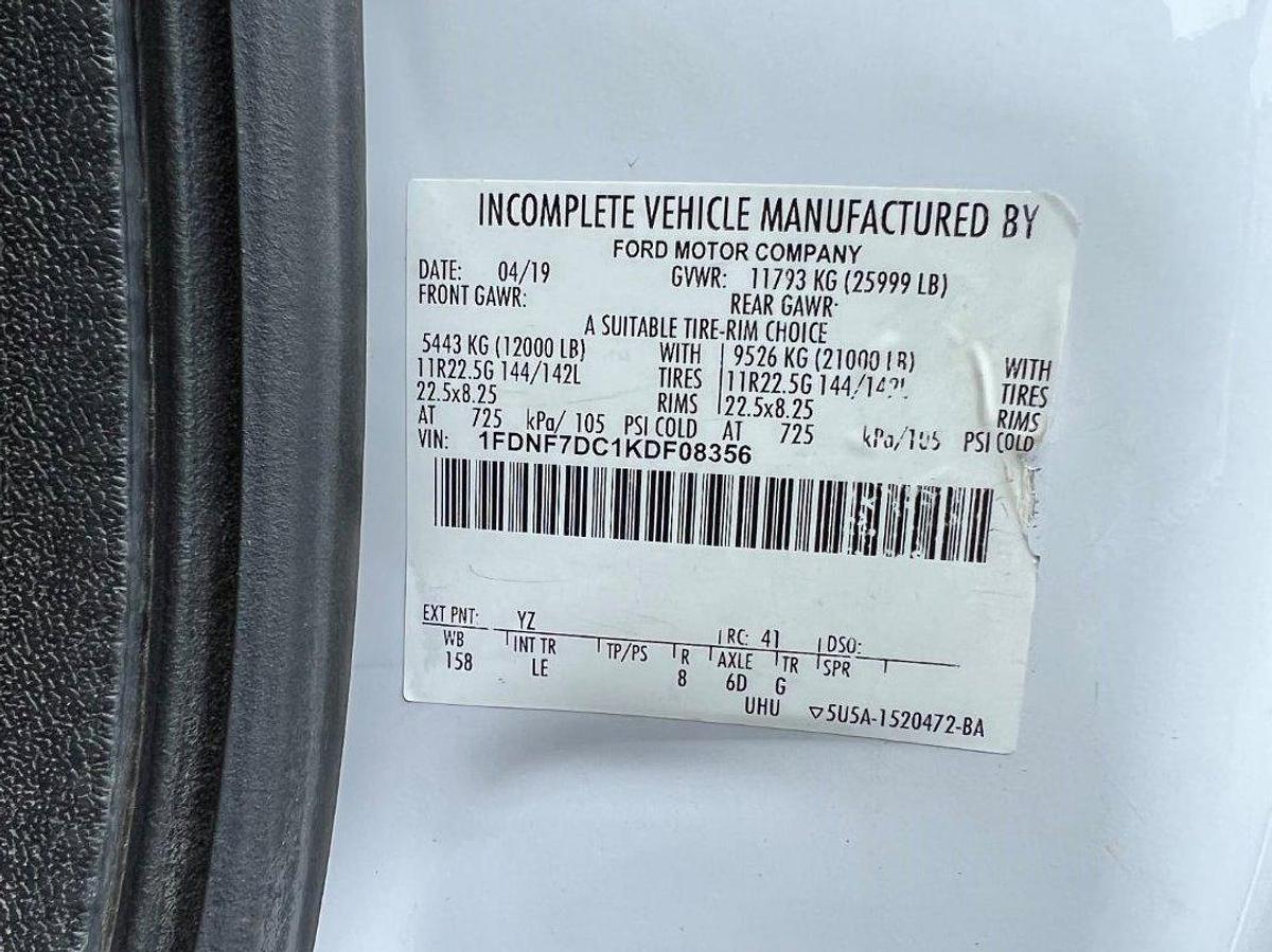 Used 2018 Ford F750 Reg Cab Utility Reel Truck - R08356