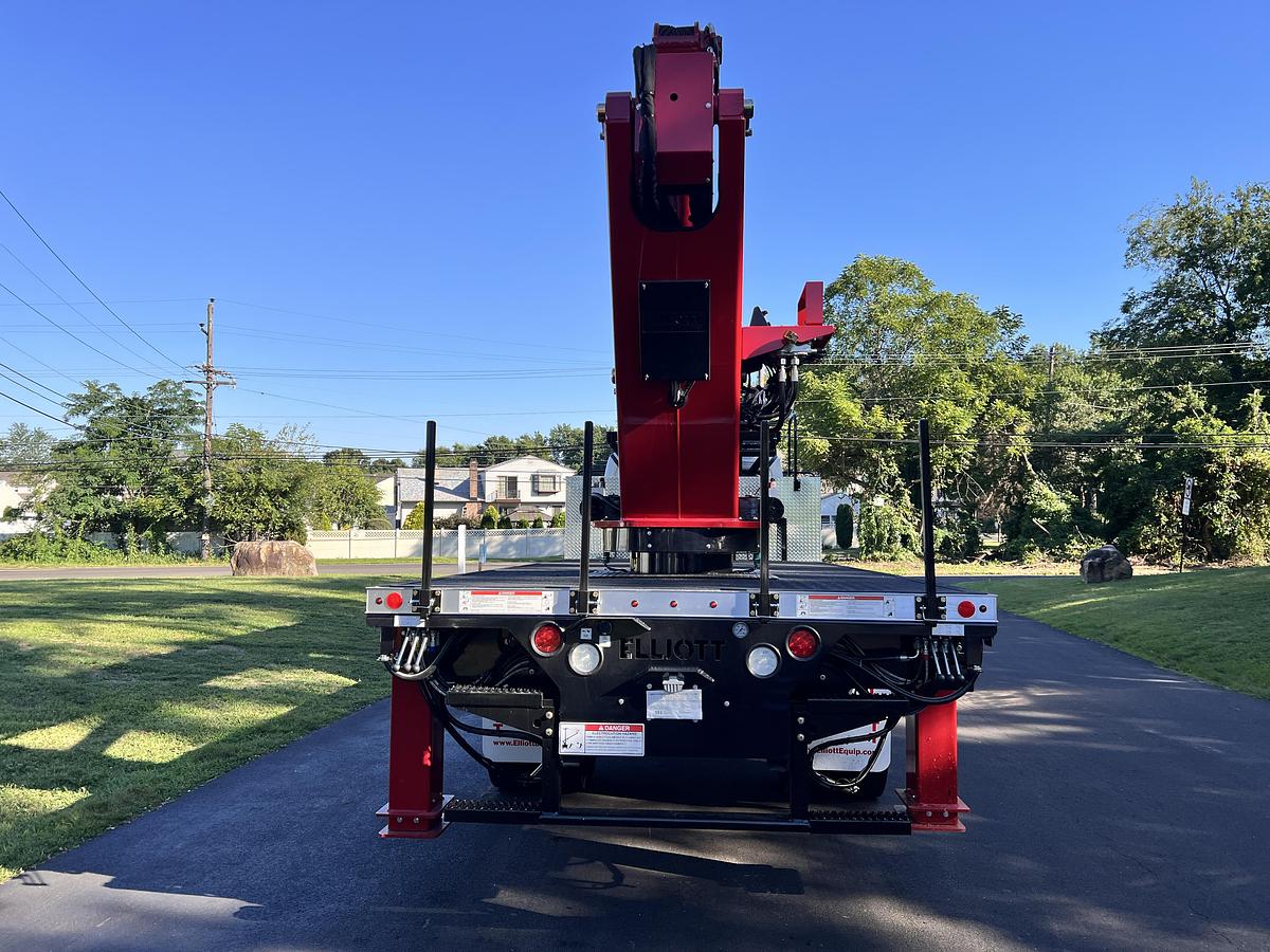 NEW Elliott M87 Sign Crane on a 2025 Freightliner M2106 Reg Cab Flatbed Truck - RE9085