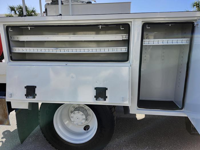 Used Altec DM47-BTR Digger Derrick on 2014 Freightliner M2 106 Reg Cab Utility Truck - L7387