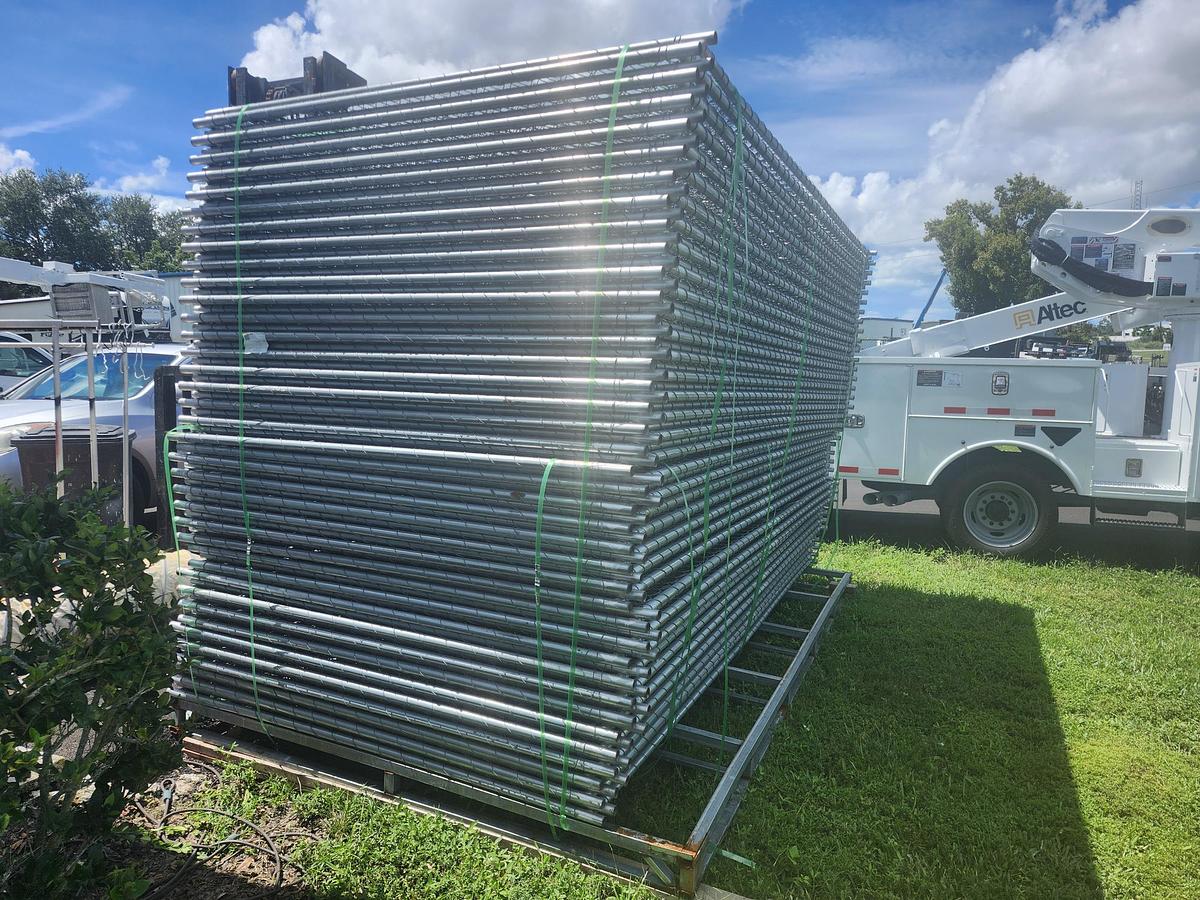 Site Fence (77) 6ft tall x 12' Long Galvanized Chain Link Fence 924 Linear feet - 010535