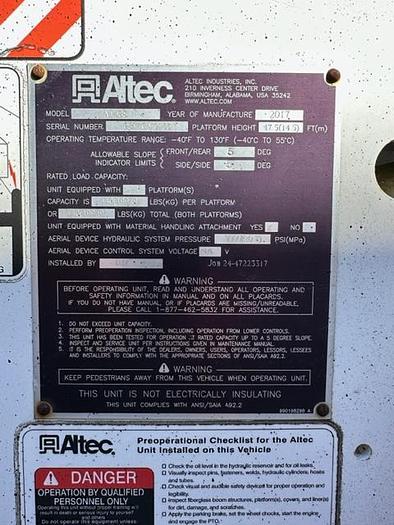 Used Altec AT48M Basket Boom on 2016 RAM 5500 Reg Cab Utility Truck - 111723