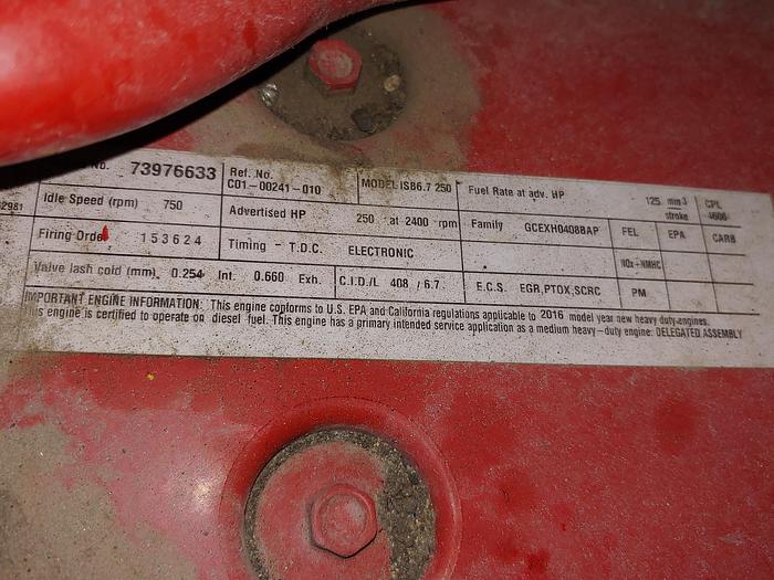 Used 2017 Freightliner M2 106 Engine, ECM, Dash Instrument Cluster along with Alison automatic transmission - Z0242