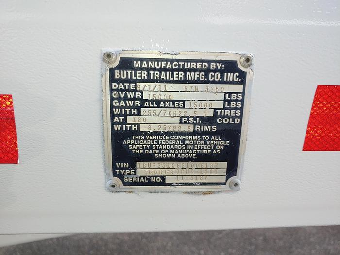 Used 2011 Butler BPHD 1500 SA #H06187