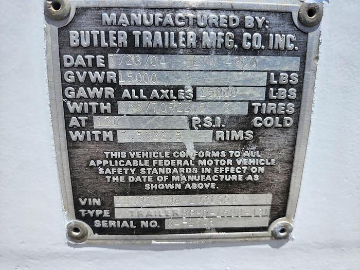 Used 2004 Butler BPHD 1500 SA EB Extendable Pole Trailer - H01558