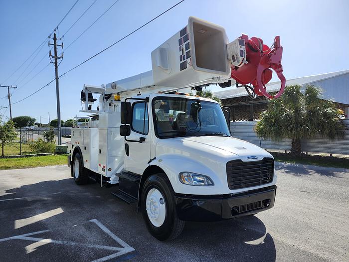Used Altec DM47-BTR Digger Derrick on 2014 Freightliner M2 106 Reg Cab Utility Truck - L7387
