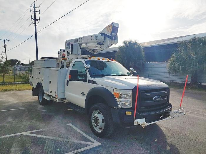 Used Altec AT40M, 45 ft, Articulating & Telescopic Material Handling Bucket Boom on 2016 Ford F550 Reg Cab Utility Truck - 41852
