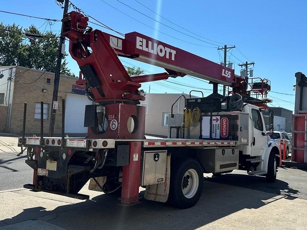 Used Elliott L55 Sign Crane on 2020 Freightliner M2-106 Non-CDL Reg Cab Flatbed Truck - ME3290