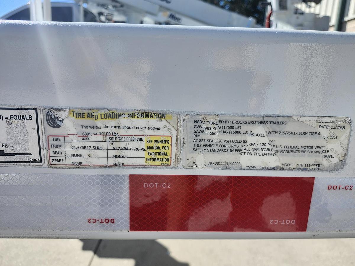 Used 2019 BROOKS BROTHERS PTB-111-15KE Extendable Pole Trailer - H00081