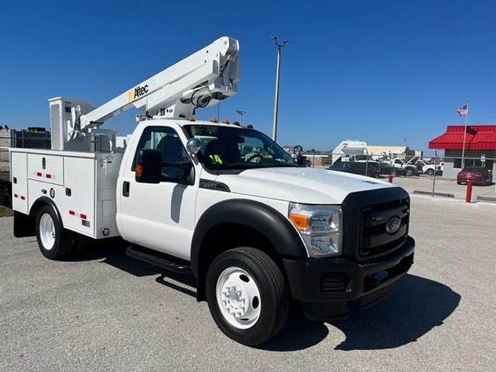 Used Altec AT200A 35ft Bucket Boom on 2014 Ford F450 Reg Cab Cable Truck