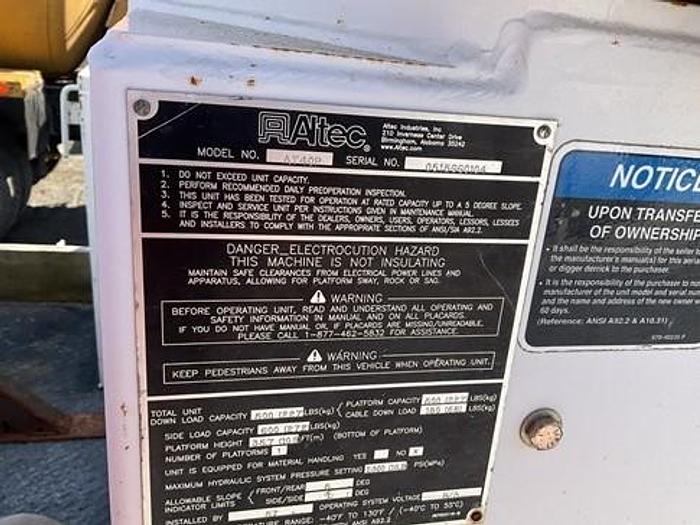 Used Altec AT40P Cable Placer on 2015 Ford F-750 XL 4x2 Non-CDL Reg Cab Utility Truck - 75335
