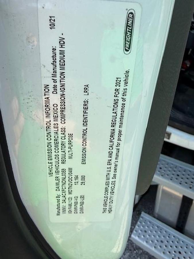 Used Elliott M87 Sign Crane on a 2022 Freightliner M2106 Reg Cab Flatbed Truck - BL0359