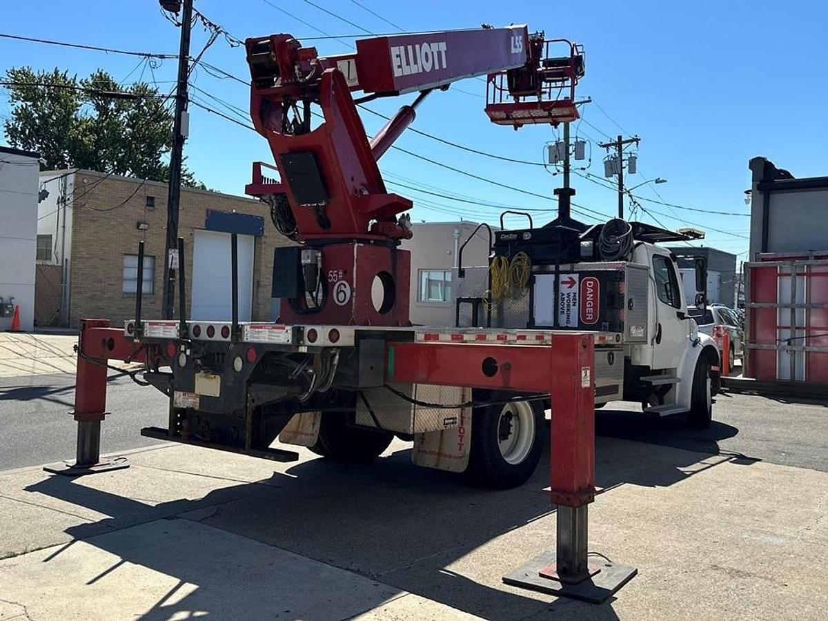Used Elliott L55 Sign Crane on 2020 Freightliner M2-106 Non-CDL Reg Cab Flatbed Truck - ME3290