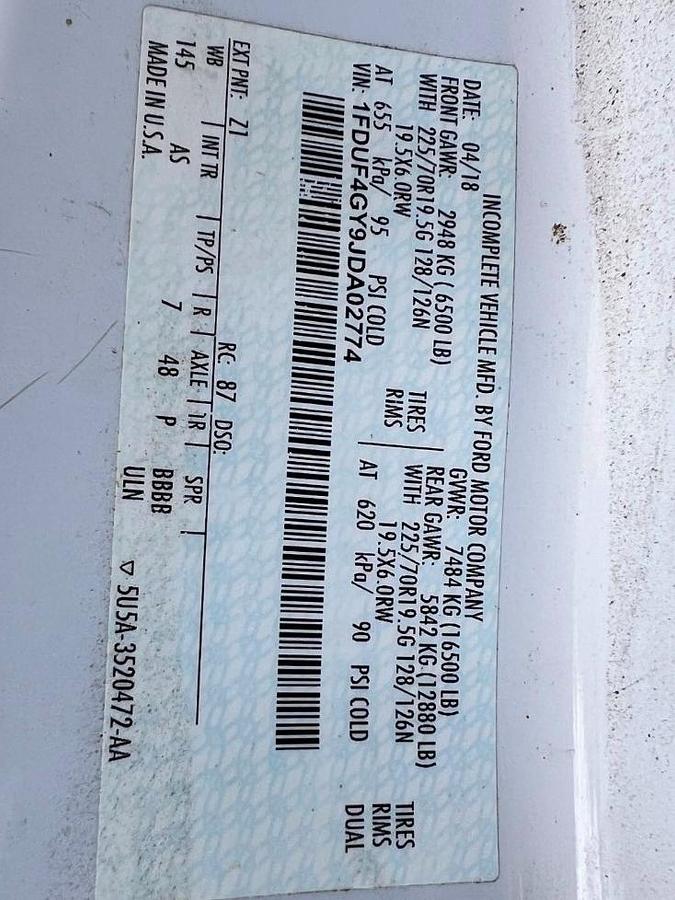 Used Altec AT200A Bucket boom on 2018 Ford F450 Reg Cab Utility Truck - R02774