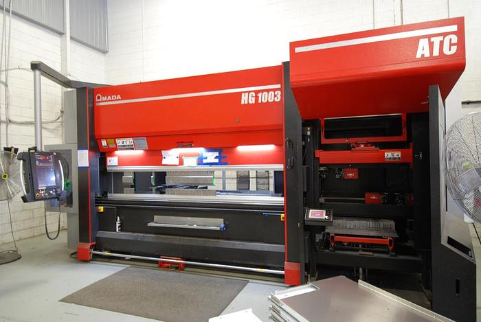 Used 110 TONS X 118", AMADA, 2016, HG1003ATC, HYBRID CNC PRESS BRAKE