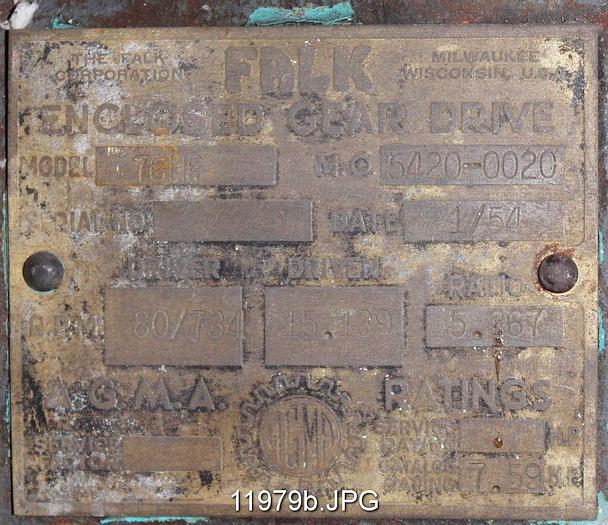 Used Falk 7GHB Right Angle Gear Drive, 5.267/1 Ratio #11979