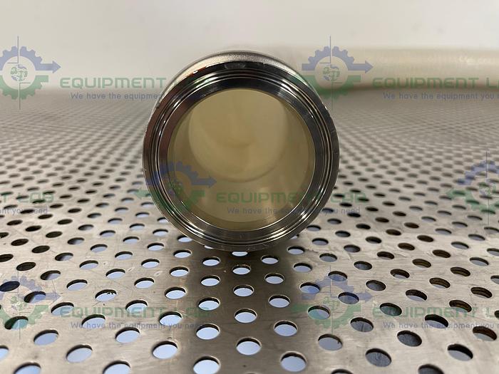 Used Sani-Tech  STHT-WR-1500 84" Silicone Hose w/ 1 1/2" Sanitary Fitting