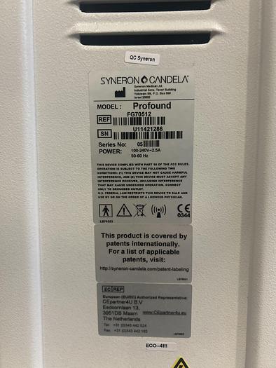 Used 2019 Syneron/Candela ProfoundSyneron/Candela Profound Overview: