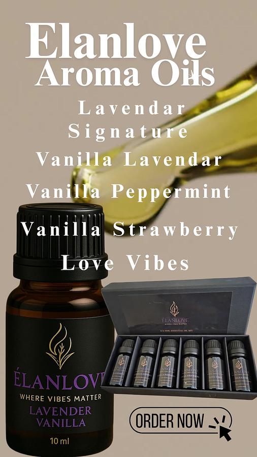 Used ElanLove Essential Oil Gift Set (ALL NATURAL ORGANIC)