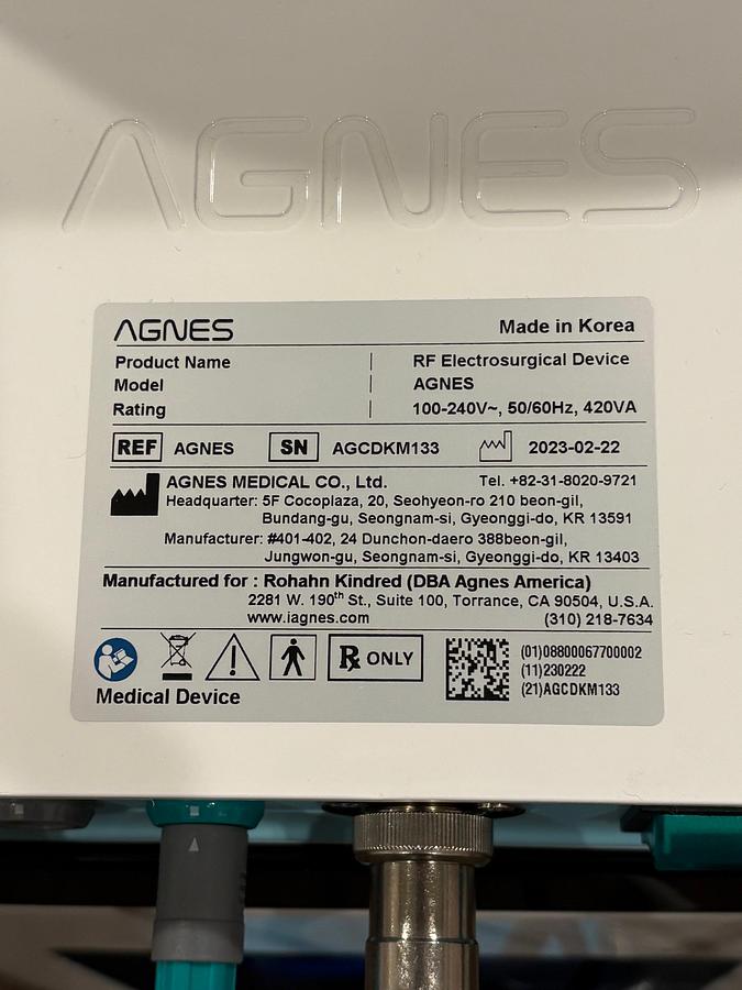 Used 2023 AGNES Precision RF Microneedling