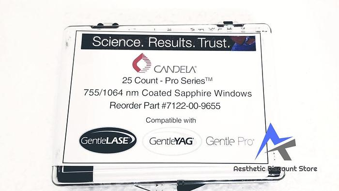 Used Candela 25 ct sapphire coated windows 755/1064