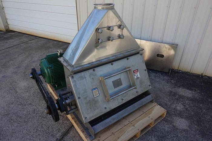 Used 16″ x 36″  M & P FOOD GRADE HAMMERMILL – T-316L S/S – 40 HP (#9485)