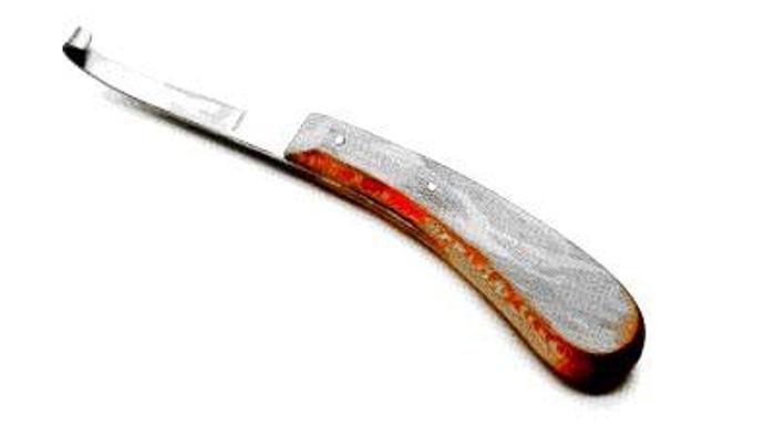 Used Knife Hoof Veterinary Single Edge Narrow Blade Left Hand
