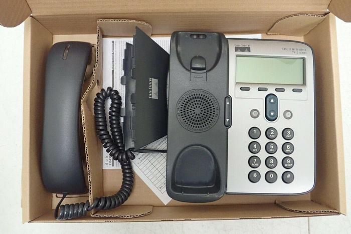 Used Lot of 7 Cisco CP-7912G 7912 IP Phones with Stands & Cables