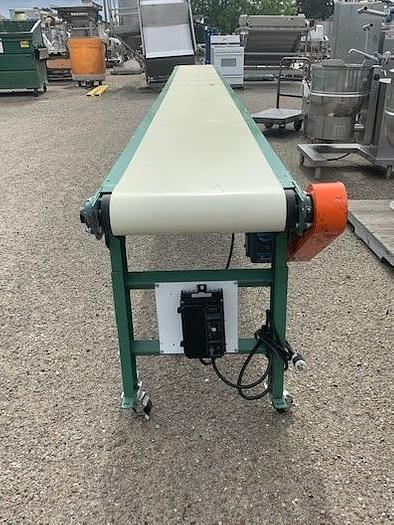 Used 20' Long x 18"Wide Roach MFG Portable Sanitary Flat Belt Conveyor