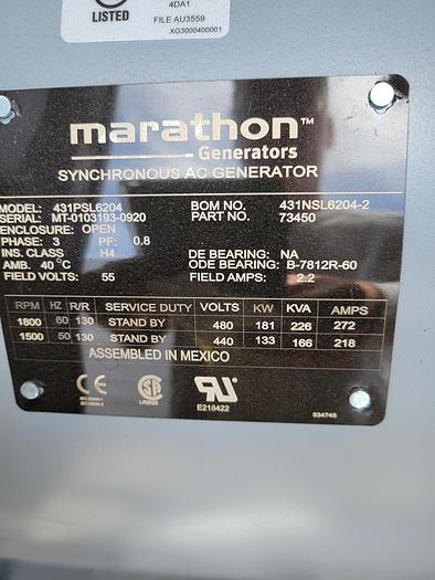 2021 MTU DS150 Generator 150 kW Tier 3