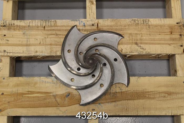 Used Goulds 3196 1.5x3x13 12.5" Diameter CF8M 5-Vane Impeller #43254