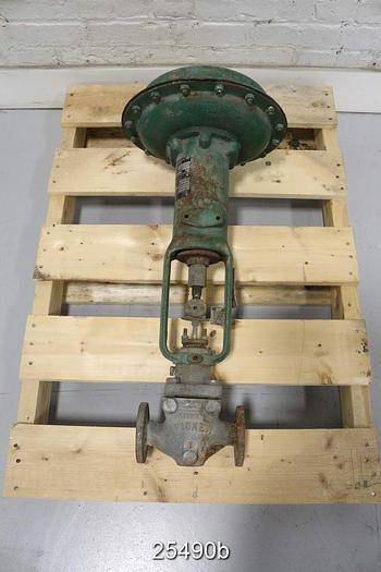 Used Fisher ET 1" Steam Control Valve, 1", Cast Iron Body #25490